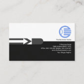 Carte De Visite Colonnes noires blanches rétro Logistique des flèc (Dos)