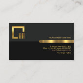 Carte De Visite Colonnes rétrospectives en noir gris Ingénierie en (Dos)