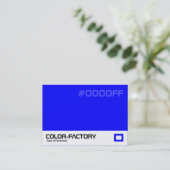 Carte De Visite Color Factory - Bleu (0000FF) (Debout devant)