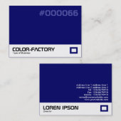Carte De Visite Color Factory - Bleu foncé (000066) (Devant / Derrière)