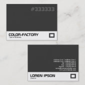 Carte De Visite Color Factory - gris foncé (333333) (Devant / Derrière)
