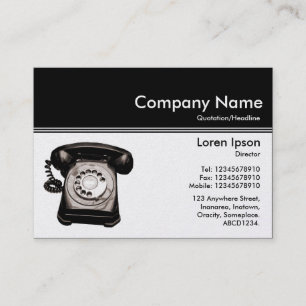 Carte De Visite Color Header III v2 - Noir - Hotline (platine)
