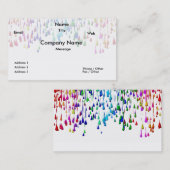 Carte de visite Color Splash Drops (Devant / Derrière)