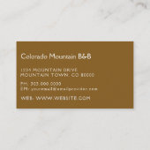 Carte De Visite Colorado Aspens (Dos)