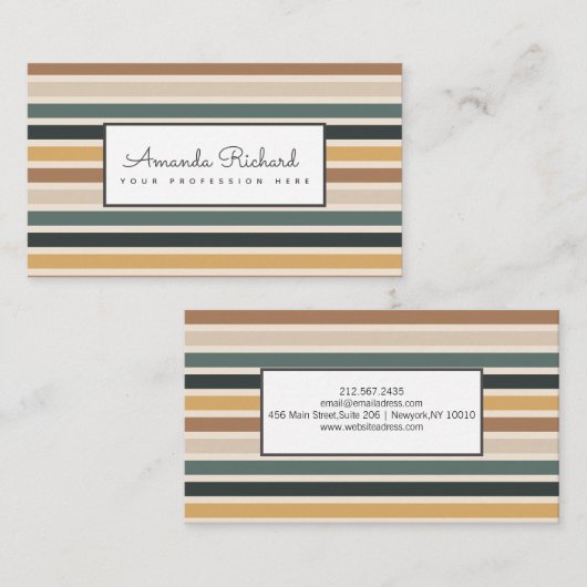 Carte de visite coloré (Devant / Derrière)