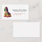 Carte De Visite Coloré Afghan Hound (Devant / Derrière)