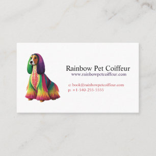 Carte De Visite Coloré Afghan Hound