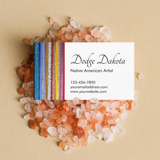 Carte De Visite Coloré Amérindien Stripes Indien Ethnique