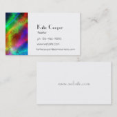 Carte De Visite coloré arc-en-ciel texture abstraite (Devant / Derrière)