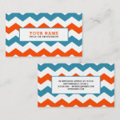 Carte de visite coloré Chevron (Devant / Derrière)