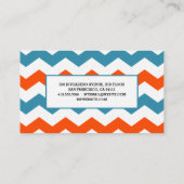 Carte de visite coloré Chevron (Dos)