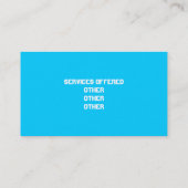 Carte de visite coloré d'art (Dos)