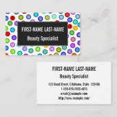 Carte de visite coloré de beaucoup de cercles (Devant / Derrière)