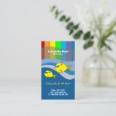 Carte de visite coloré de bonne d'enfants (Debout devant)