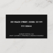 Carte de visite coloré de cocktails (Dos)