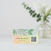 Carte De Visite Coloré de code QR (Debout devant)