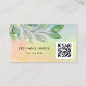 Carte De Visite Coloré de code QR (Devant)