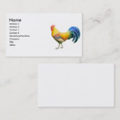 Carte de visite coloré de coq d'Ardenner (Devant / Derrière)