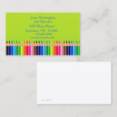 Carte de visite coloré de crayons (Devant / Derrière)