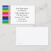 Carte de visite coloré de crayons (Devant / Derrière)