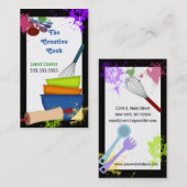 Carte de visite coloré de cuisine d'éclaboussure (Devant / Derrière)