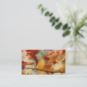 Carte de visite coloré de feuille d'automne (Debout devant)