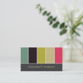 Carte de visite coloré de la boutique (v6) (Debout devant)