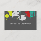 Carte de visite coloré de peintres (Dos)