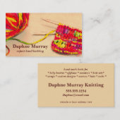 Carte de visite coloré de tricot (Devant / Derrière)