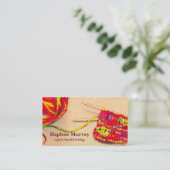 Carte de visite coloré de tricot (Debout devant)