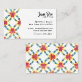 Carte de visite coloré d'édredon (Devant / Derrière)
