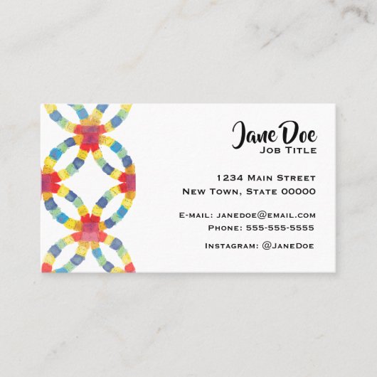 Carte de visite coloré d'édredon (Devant)