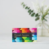 Carte de visite coloré du Motif géométrique (Debout devant)