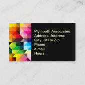 Carte de visite coloré du Motif géométrique (Dos)