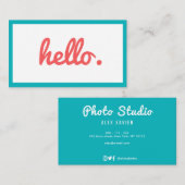 Carte de visite coloré et amusant (Devant / Derrière)