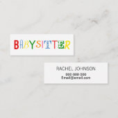 Carte de visite coloré et d'amusement de (Devant / Derrière)