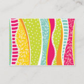Carte de visite coloré et funky... (Dos)