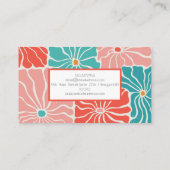 Carte De Visite Coloré Floral Rétro (Dos)