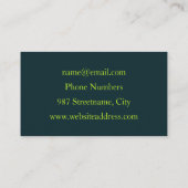 Carte De Visite Coloré Lumineux Abstrait moderne Fractal Art (Dos)