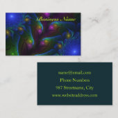 Carte De Visite Coloré Lumineux Abstrait moderne Fractal Art (Devant / Derrière)