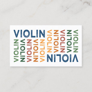 Carte De Visite Coloré mignon de violon