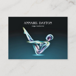 Carte De Visite Coloré moderne de pose de yoga