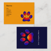 Carte De Visite COLORÉ, orange (Devant / Derrière)