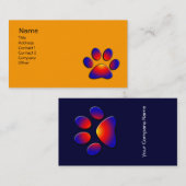 Carte De Visite COLORÉ, orange (Devant / Derrière)