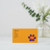 Carte De Visite COLORÉ, orange (Debout devant)