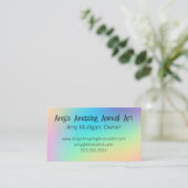 Carte De Visite Coloré Pastel Gradient (Debout devant)