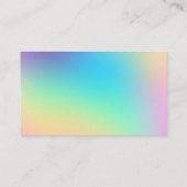 Carte De Visite Coloré Pastel Gradient (Dos)