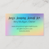 Carte De Visite Coloré Pastel Gradient (Devant)