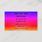 Carte de visite coloré personnalisé Votre entrepri (Devant)