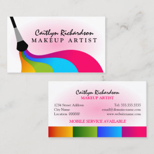 Carte De Visite Coloré rougissent le maquilleur